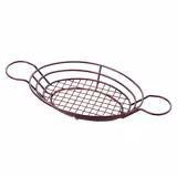 (5 kpl) Ranskanperunakori - ruostumaton teräs - soikea - dippikipoilla - 280x200 mm