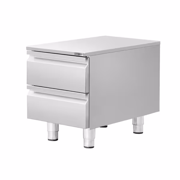 Ladenkast - RVS - met 2 laden - 400x560mm