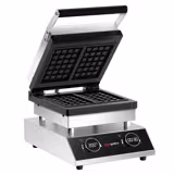 Commercial Waffle Maker - Single - Digital - 1.6kW - Shape: Brussels - plates with Teflon coating