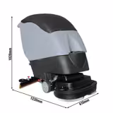 Industrial Walk-Behind Scrubber Dryer - Work Rate 2200 m²/h - Scrub Width 550mm - Tanks 67L/77L - incl. charging cable