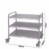 Servierwagen - 1000x500mm - mit 3 Abstellflächen