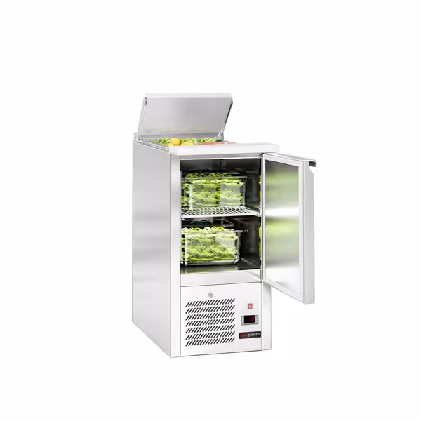 Saladette ECO - 450mm - 1 deur - met RVS deksel voor 1x GN 1/1