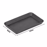 (24 szt.) Talerz płytki - prostokątny - Kunststoff (recykling) - 145x85mm - Szary