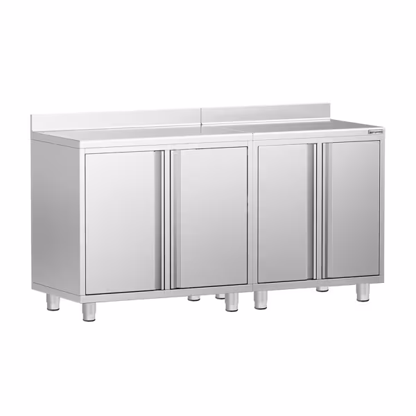 Werkkast - voor koffiemachine - 1800x600mm - met 4 draaideuren & opstaande rand