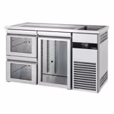 Direct Draw Beer Dispenser / Kegerator PREMIUM - 1550x700mm - Single Glass Door & 2 Drawers