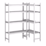 Regalset Aluminium - L-Form - Bautiefe: 360mm - Tragkraft: 600 kg