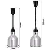 Lampada riscaldante a infrarossi - 275W - Ø175mm - regolabile in altezza - Alluminio