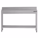 Nerezový pracovní stůl ECO - 1500x600 mm - se spodní policí & obkladovou lištou