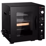 Forno affumicatore - Professionale - 800W - 433x472x398.4mm - con 2 ripiani e porta in vetro -  Nero