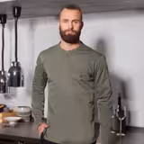 (6 Stück) KARLOWSKY | Langarm Herren Arbeitsshirt Performance - Salbei - Größe: M