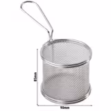 (6 szt.) Koszyk do frytek SNACKHOLDER - ze stali nierdzewnej - prostokątny - 90x90mm - z 1 uchwytem