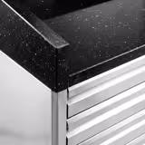 طاولة تحضير بيتزا مبردة PREMIUM - 2000x800 mm - مع بابان و 7 أدراج - سطح عمل جرانيت - شامل وحدة تبريد علوية - 10x GN 1/4