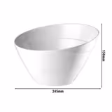 (6 kom) Zdjela - BALANCE - Melamin - 2,5 l - kvadratna - 245x245 mm x visina: 150 mm - s protukliznim nožicama; složive - Bijela