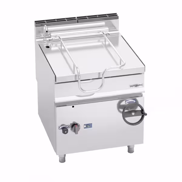 Billenő serpenyő - gázüzemű - 80 literes - 14,4 kW - kézi billentéssel és vízfeltöltő csappal