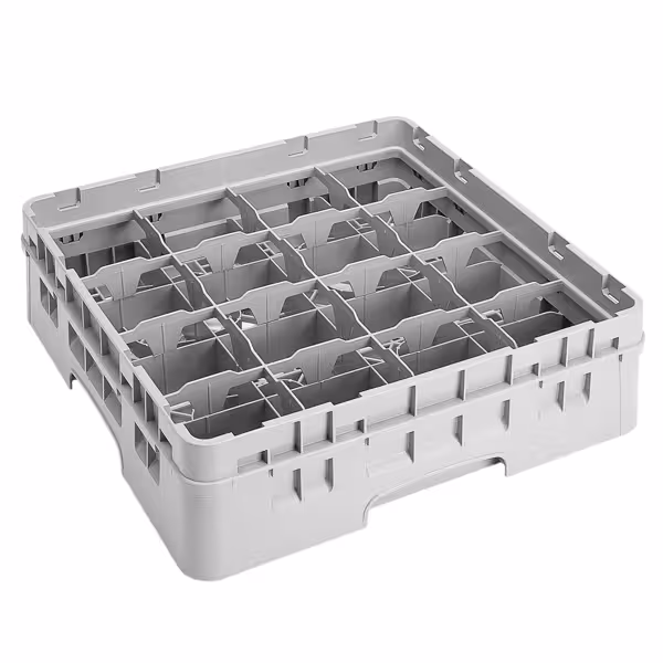 CAMBRO | CAMRACK® - Košara za pranje šalica 1/1 - Sa 16 odjeljaka - 500x500 mm - Siva boja