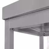 Radni stol od nehrđajućeg čelika ECO - 1500x700 mm - Sa podnom pločom & poleđinom
