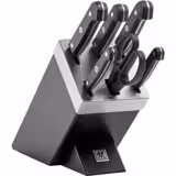 ZWILLING | GOURMET SharpBlock - Bloco de facas auto-afiável - 7 peças - Preto