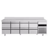 Kühltisch PREMIUM - 2330x700mm - mit 8 Schubladen - Aufkantung