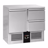 Rashladni pult PREMIUM - 900x700 mm - 220 l - Statičko hlađenje - s 1 vrata - s 2 ladica - bez podignutog ruba