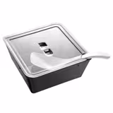 (6 st) Serveringssked PREMIUM - Längd: 265 mm - melamin - vit