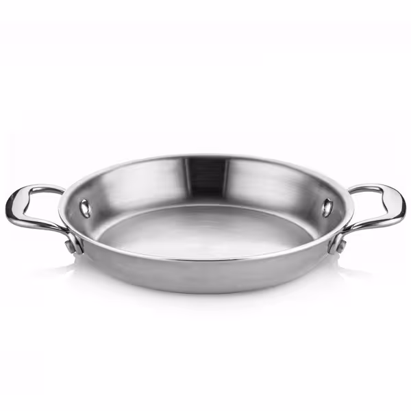 Omeletpan - RVS - 209x228mm - hoogte: 64mm - geschikt voor alle warmtebronnen (incl. inductie)