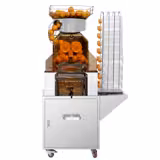  Spremiagrumi elettrico per arance - con alimentazione automatica della frutta e rubinetto di scarico - argento