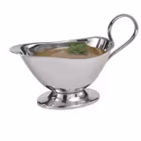 (6 Stück) Sauciere - PROFI - Edelstahl 18/8 - 0,4 Liter