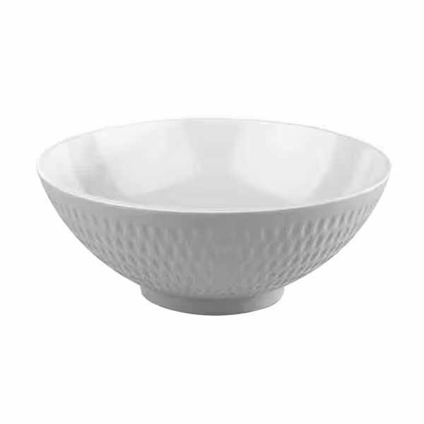 (6 szt.) Miska bufetowa kwadratowa - ASIA PLUS - Melamina - 1,1l - eckig - 200x200x80mm - Biały/Szary