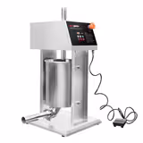 Elektrisk korvstoppare & churrosmaskin - 10 l - 90 W - i rostfritt stål - inkl. fotpedal & 4 korvhorn & 3 churrosmunstycken