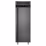 Lednice Nerezová ocel PREMIUM - GN 2/1 - 700 mm - 480 l - až +8 °C - s 1 dveře - Samozavírací dveře; Vnitřní osvětlení; Automatické odmrazování; Ventilované chlazení - Anthrazit