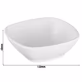 (6 stuks) Kom - ZEN - Melamine - 0,2L - 120x120mm - stapelbaar - Wit