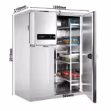 Paslanmaz Çelik Soğuk Oda - 1800x2100mm - 5,88m³ - Soğutma ünitesi dahil