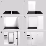 Chambre de congélation en inox – 2100 × 1500 mm – 4,14 m³ – avec groupe de congélation et rideaux à lamelles inclus