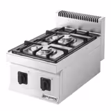 Cucina a gas professionale - MARIO 600 - 400x600x430mm - 7,0 kW - 2 fuochi - da banco
