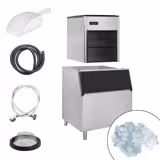 Commercial Ice Machine - Nugget - 335kg/24h - with Storage Bin