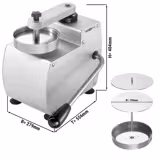 Hamburgatrice manuale professionale - 1 formati - Acciaio inox - Ø 150mm - incl. stampo per hamburger Ø 150mm