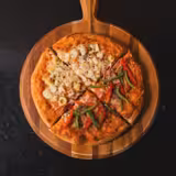 Pizzakühltisch PREMIUM - 2000x800mm - mit 3 Türen - inkl. Kühlaufsatzvitrine - 10x GN 1/4