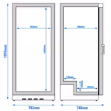 Arca congeladora PREMIUM em aço inoxidável - 600 litros - com 1 porta - interior da porta em plástico
