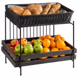 Support buffet - SUPERBOXEN - Support en métal - Noir - Hauteur:480mm - compatible avec GN 1/1 & GN 1/2