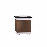 Tellerspender DUBLIN - beheizt - 1 kW - 700mm - mit Rollen - 50 Teller - schwarze Granit-Arbeitsplatte
