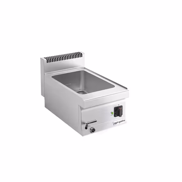 Elektrische bain-marie - 1x GN 1/1 of 2x GN 1/2 - 1,2 kW - met aftapkraan