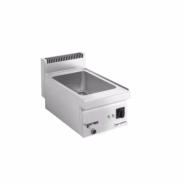 Elektrische bain-marie - 1x GN 1/1 of 2x GN 1/2 - 1,2 kW - met aftapkraan