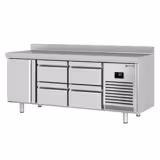 Commercial Counter Fridge PREMIUM PLUS - 1960x600mm - with 1 door - 4 drawers (1/2 GN) - with upstand - capacity 385 litres