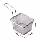 (6 قطع) سلة بطاطس مقلية - SNACKHOLDER - ستانلس ستيل - 100x85x65mm