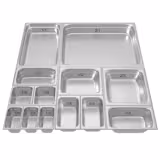 Stainless steel GN container 2/3 - perforated - Height: 200mm