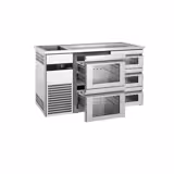 Frigider bere PREMIUM - 1550x700 mm - 5 Sertare din sticlă