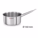 Hrnec s rukojetí - Nerezová ocel - 2,2 l - Ø 16 cm - Výška: 11 cm - 176x349x110 mm
