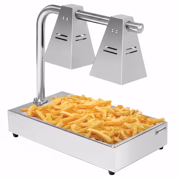 Commercial Heated Gantry  with 2 Heat Lamp PREMIUM – GN 1/1*65 – 600 W – 600×330×560 mm