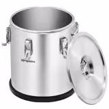 Stainless Steel Thermos Container - 35L - Height 570mm - with Non-Slip Rubber Base