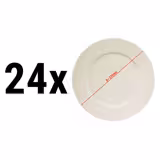 (24 τεμ.) PERA Creme - Πιάτο - επίπεδο - Πορσελάνη - Ø 270 mm - Κρεμ